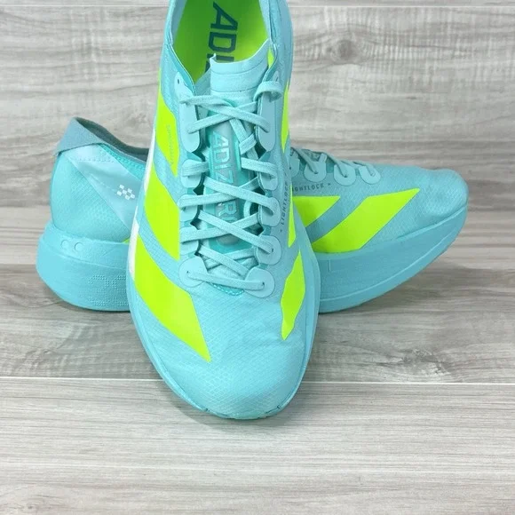 Adidas Adizero Adios Pro 4 Flash Aqua Lucid Lemon (JR1251) Men's Size 10.5 - Picture 5 of 10